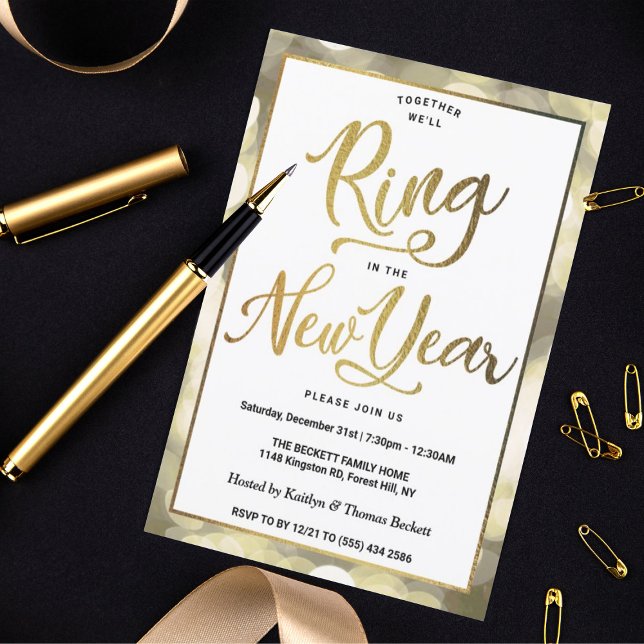Ring In The New Year | New Years Eve Party Invitation (Creator Uploaded)