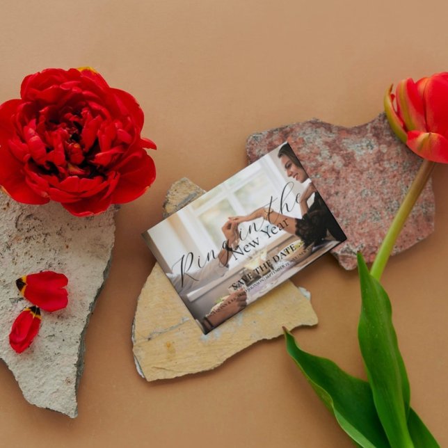 Ring in the new year Wedding Save the date  Invitation (Creator Uploaded)