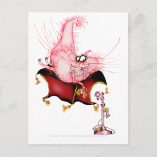 Ring my Bell -funny cat cartoon, tony fernandes Postcard