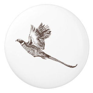 Ring-neck Pheasant Custom Ceramic Knob