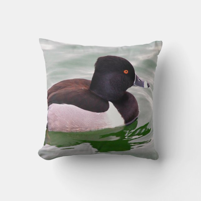 Ring Necked Duck Throw Pillow (Front)