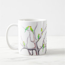 Ring Necked Parakeet Artwork Mug
