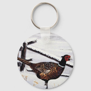 Ring-necked pheasant keychain