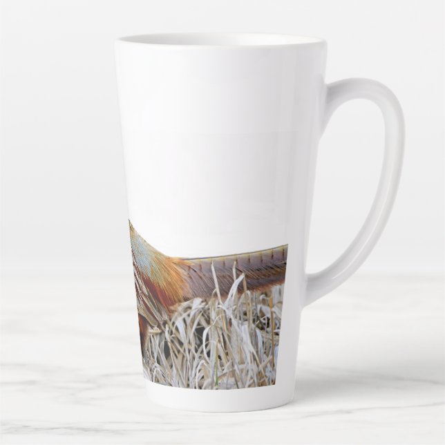 Ring-necked Pheasant Photo Latte Mug (Right)