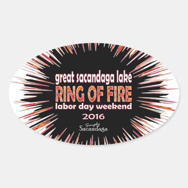 Ring Of Fire 2016 Oval Sticker (Front)