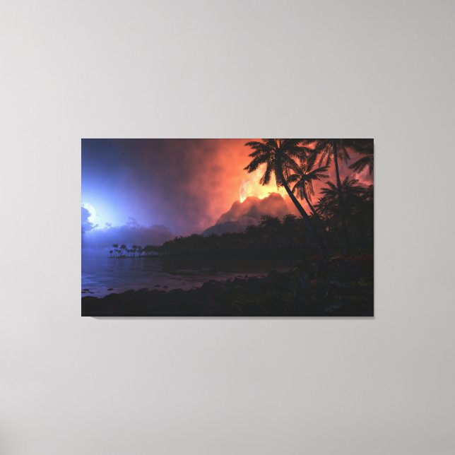 Ring of Fire (Night) Canvas Print (Front)