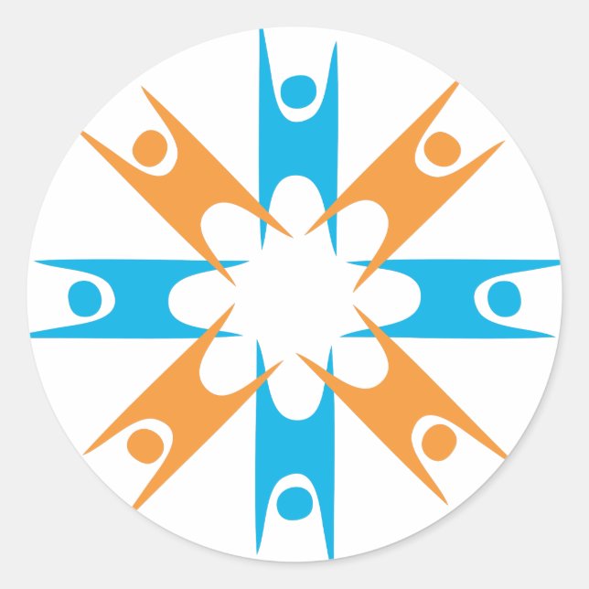 Ring of Happy Humanists Classic Round Sticker (Front)