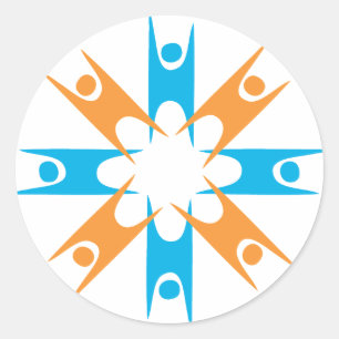 Ring of Happy Humanists Classic Round Sticker