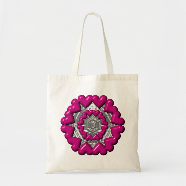 Ring of Hearts Valentine Tote Bag (Front)