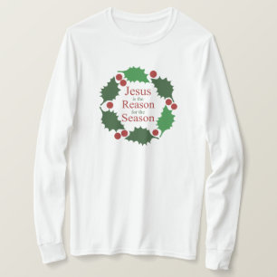 Ring of Holly Jesus Reason for Season T-Shirt