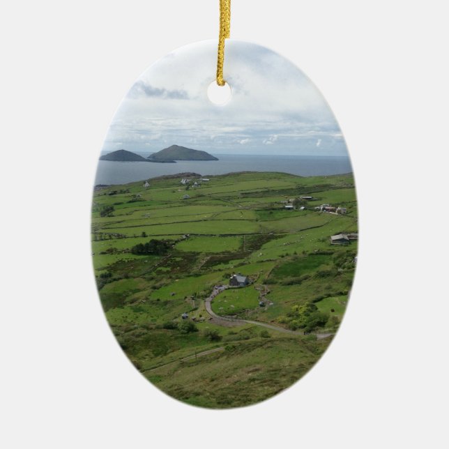 Ring Of Kerry Ireland Irish Ocean View Ceramic Ornament (Front)