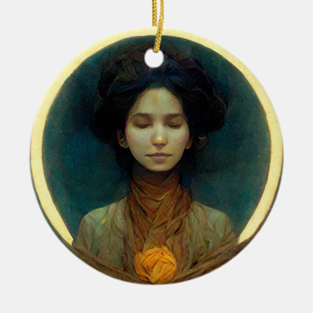 Ring Of Light 2 Fantasy Sci-fi Ceramic Ornament (Front)