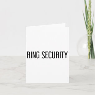 Ring Security Funny Wedding Bride Groom Party Gift Card