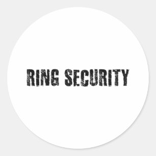 Ring Security Funny Wedding Bride Groom Party Gift Classic Round Sticker