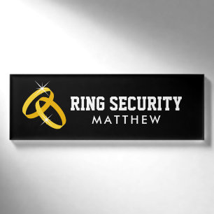 Ring Security magnetic name tag for ring bearer