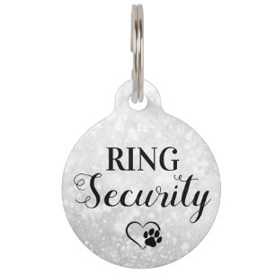 Ring Security Personalized Dog Pet Wedding Pet ID  Tag