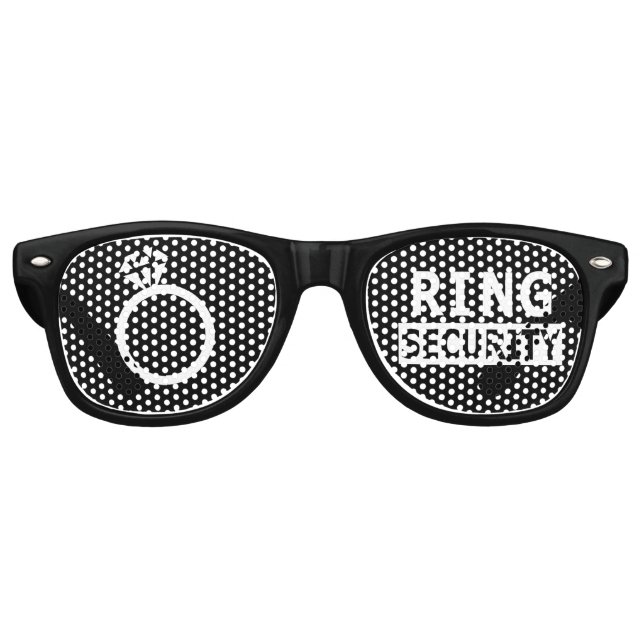 Ring Security Ring Bearer Gifts Retro Sunglasses (Front)