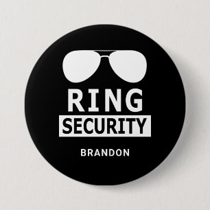Ring Security Ring Bearer Groomsman Gift 3 Inch Round Button