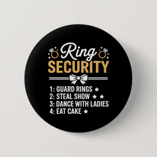 Ring Security Wedding Party Funny Ring Bearer 2 Inch Round Button