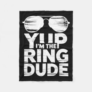 Ring Security Wedding Party Funny Ring Bearer  Fleece Blanket