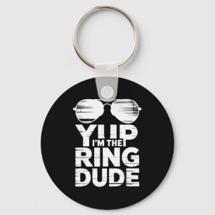 Ring Security Wedding Party Funny Ring Bearer  Keychain