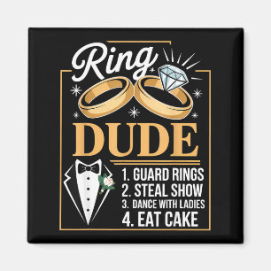 Ring Security Wedding Party Funny Ring Bearer Magnet