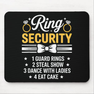 Ring Security Wedding Party Funny Ring Bearer  Mouse Pad