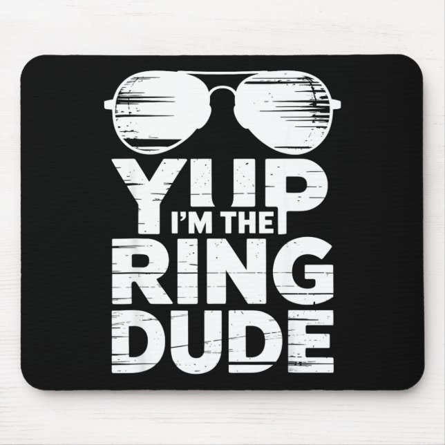 Ring Security Wedding Party Funny Ring Bearer  Mouse Pad (Front)