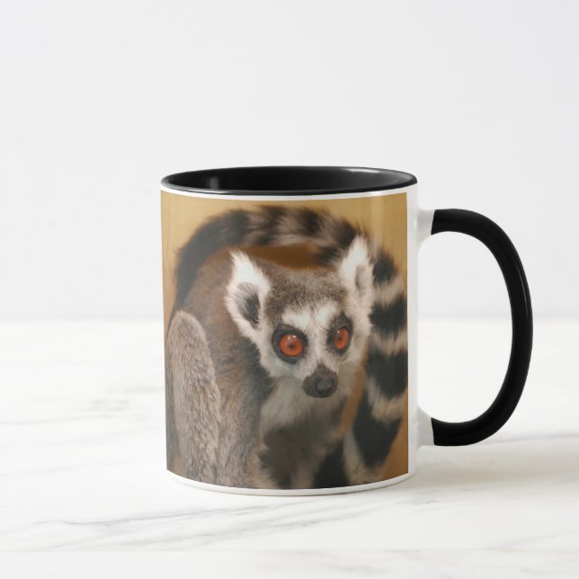 Ring Tailed Lemur 2-panel 2-tone Mug (Right)