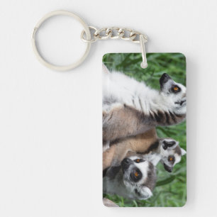 Ring-tailed Lemur Family Keychain