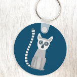 Ring Tailed Lemur Keychain<br><div class="desc">A fun Ring Tailed Lemur design for animal lovers.  Original art by Nic Squirrell.</div>