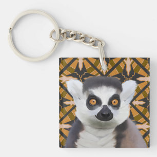 Ring-Tailed Lemur Madagascar Wildlife Keychain