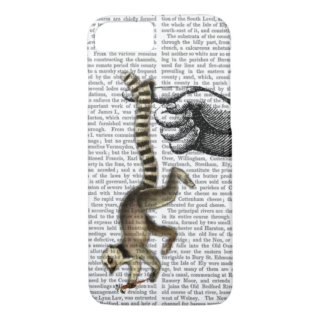Ring Tailed Lemur on Finger 2 Case-Mate iPhone Case (Back)