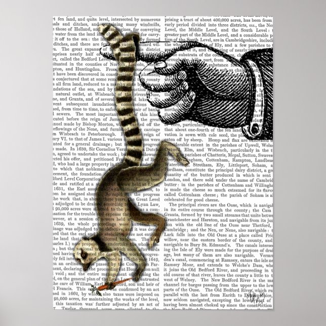 Ring Tailed Lemur on Finger Poster (Front)