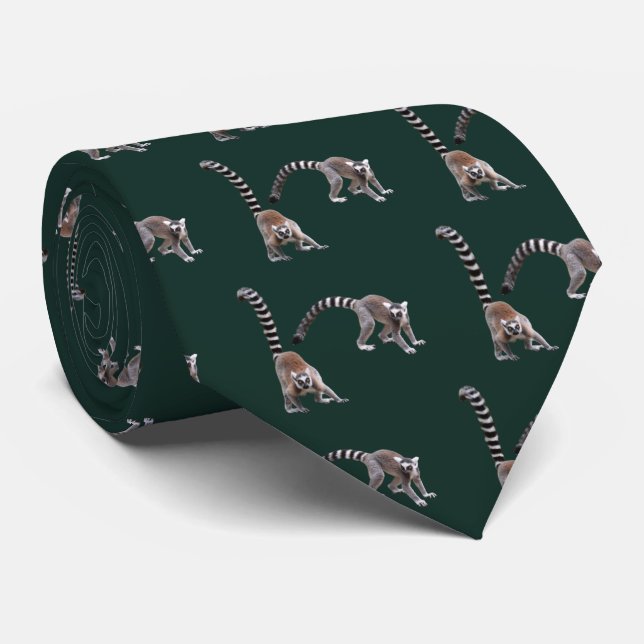 Ring-tailed lemur tie (Rolled)