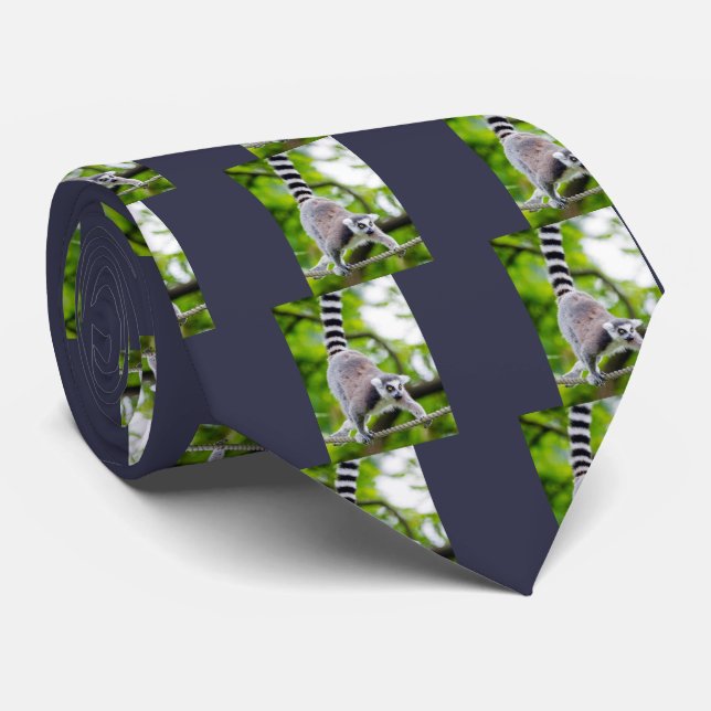Ring-tailed lemur tie (Rolled)