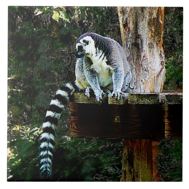Ring-Tailed Lemur Tile (Front)