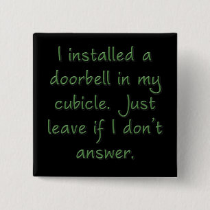 Ring the bell (sq) 2 inch square button