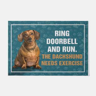 Ring The Doorbell And Run, The Dachshund Cute Doormat