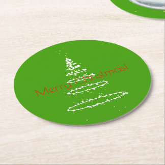 Ring tree round paper coaster