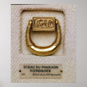 Ring with the seal of General Horemheb Poster