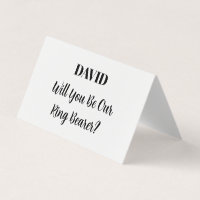 Ringbearer Custom Name Wedding Simple Minimal 