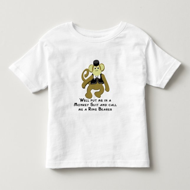 Ringbearer/ Monkey Toddler T-shirt (Front)