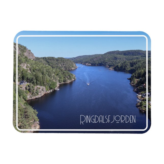 Ringdalsfjorden Summer Landscape View, Norway Magnet (Horizontal)