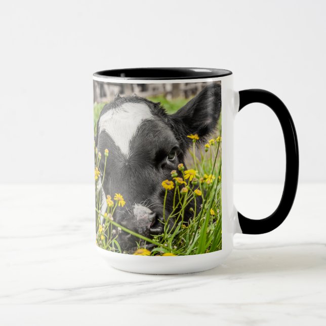 Ringer Mug with Picture of Calf (Right)