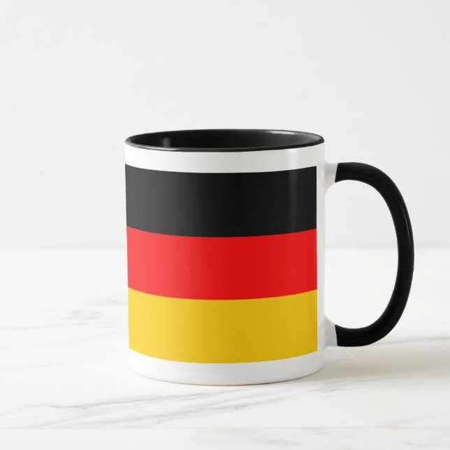 Ringer Tasse black Germany flag Mug (Right)