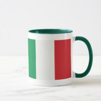 Ringer Tasse green Italy flag