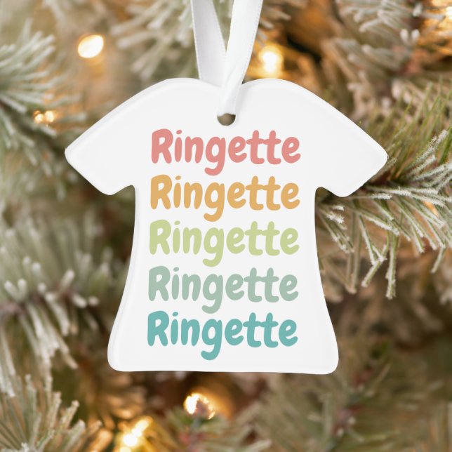 Ringette Cute Retro Ringette Player Custom Ornament (Tree)