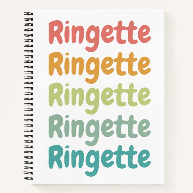 Ringette Cute Retro Ringette Player Gifts Notebook (Front)