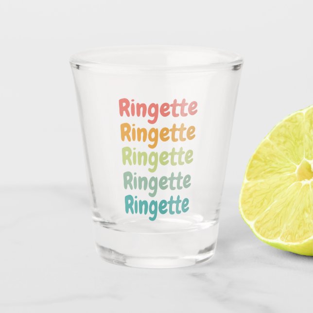 Ringette Cute Retro Ringette Player Gifts  Shot Glass (Front)